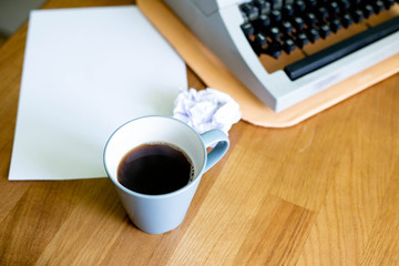 Typewriter on the table