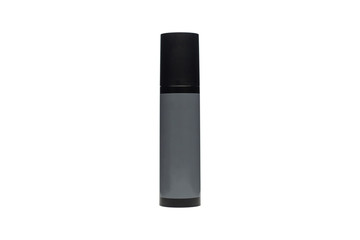Closed aerosol spray metal bottle can isolated on white with clipping path