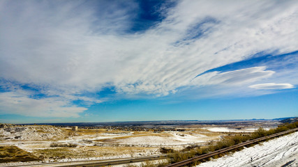 Snow covered roads, Dinosaur Ridge, Colorado, USA