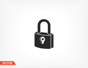 lock icon. Vector Eps 10 . Lorem Ipsum Flat Design padlock