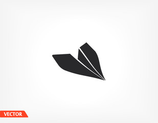Outline icon Paper airplane isolated on application, Paper airplane, user interface. Editable stroke. plane. Vector illustration. EPS10 airplane.