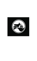 black and white simple motorcross bike design