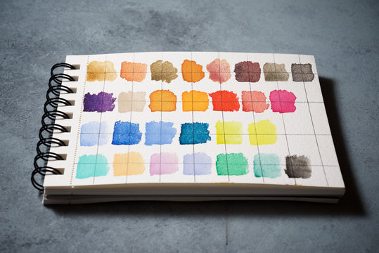 Watercolor test card