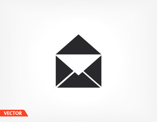 Postal envelope. envelope icon. Vector envelope EPS 10. Flat design. The work is done for your use. work with the background