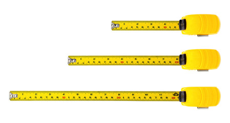 tape measure isolated on white background with clipping path