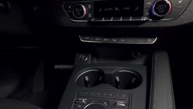 Holdorf, Germany  - 11.April.2020: New 
 Audi A4 Avant  - Interior detail view.