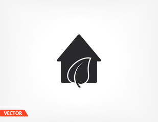 Eco House icon. Vector Eps 10 . Lorem Ipsum Flat Design