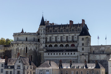 Fototapeta na wymiar View of Amboise in Loire valley in France