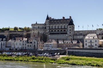 View of Amboise in Loire valley in France