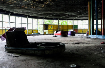 Abandoned city amusement park.