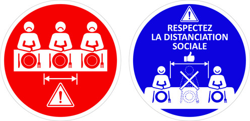 COVID-19 DISTANCIATION SOCIALE AU RESTAURANT