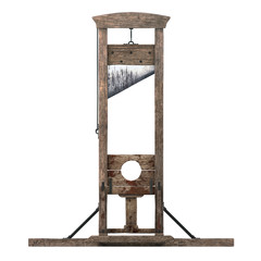 Guillotine - 3d illustration isolated on white background