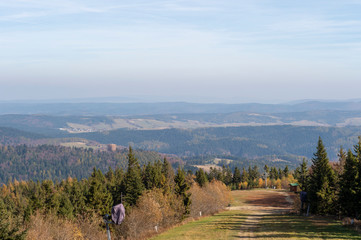 Fototapeta na wymiar Mountain Jaworzyna Krynicka in Beskid Sądecki