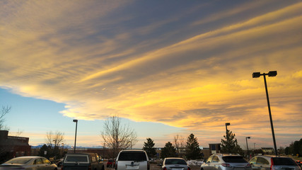 Fototapeta na wymiar Sunset over Denver, Colorado, USA
