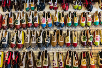 Colorful spanish shoes from Mallorca