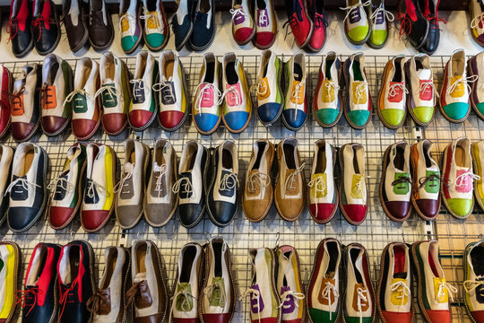 Colorful spanish shoes from Mallorca