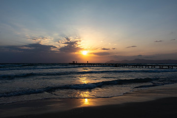 Naklejka premium Playa de Muro, Majorka Hiszpania.