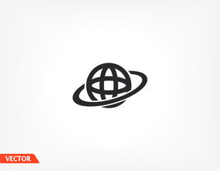 earth icon. Vector, Eps 10 . Lorem Ipsum Flat Design