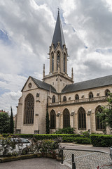 Church of St. George (Eglise Saint-Georges, 1848) is a Roman Catholic Church built along the river Saone. Lyon, France.