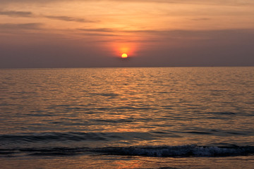 Sunset at Long Beach on Koh Lanta, Thailand, Asia