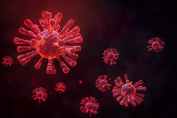 3D of Coronavirus (covid-19) Background