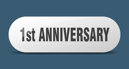 1st anniversary button. 1st anniversary sign. key. push button.