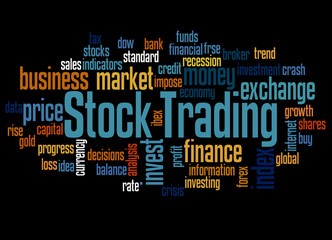 Stock trading word cloud concept 3