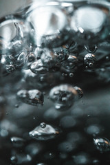 Fototapeta na wymiar Macro shot of water and bubbles 