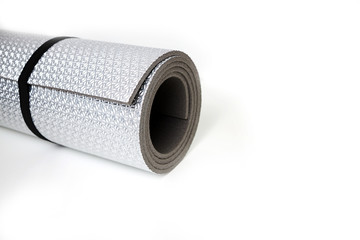 Exercise mat on a pure white background