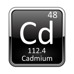 The periodic table element Cadmium. Vector illustration