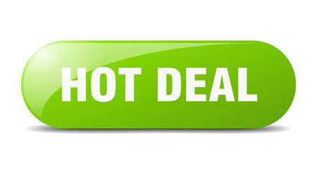hot deal button. hot deal sign. key. push button.