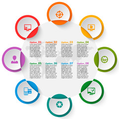 Abstract 3D Paper Infographics. Business template .Vector illustration
