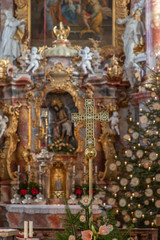 The Altar of the Pilgrimage Church of Wies, Bavaria, Germany, a World Heritage Site