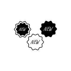 Retail icon : new label illustration trendy flat design