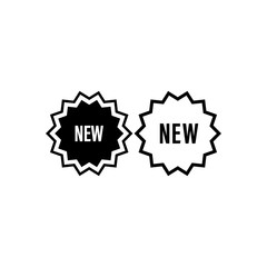Retail icon : new label illustration trendy flat design