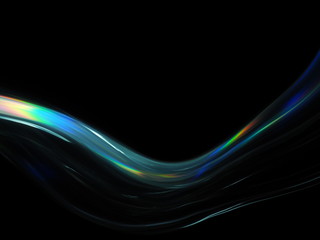 Lines and curves with textures and chromatic colors made in light painting