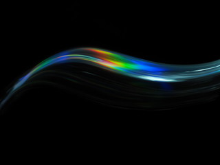 Lines and curves with textures and chromatic colors made in light painting