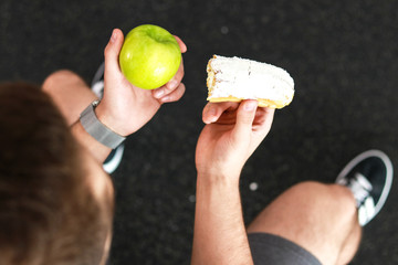 apple or eclair, which snack to choose. junk food tastes better