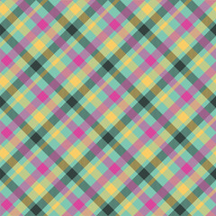 Tartan orange color seamless vector pattern
