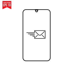 messaging telephone send message  Icon symbol Flat vector illustration for graphic and web design.	
