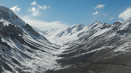 Snow-Covered Mountains in winter