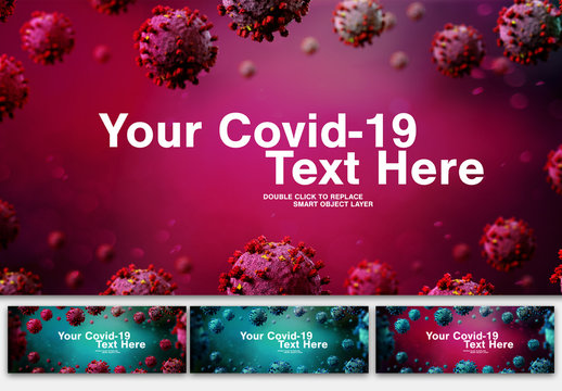 Covid-19 Web Banner Mockup