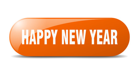 happy new year button. happy new year sign. key. push button.