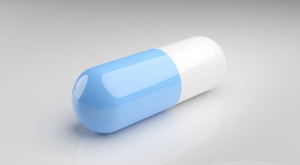 3d rendering of pill on white background