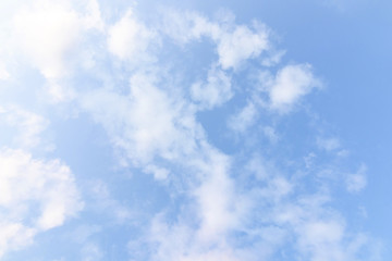 Beautiful blue sky with cloudy background and texture.