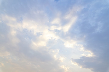 Beautiful blue sky with cloudy background and texture.
