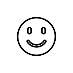 Smile face emoticon icon in trendy flat design