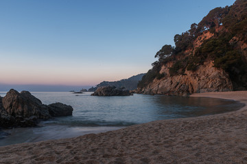 Sa Boadella beach at sunrise