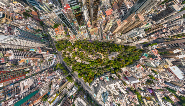 Aerial View Of Santiago Downtown, Chile