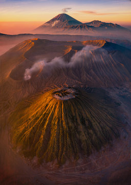 Aerial view of Mount Bromo, Indonesia